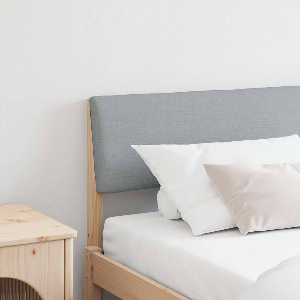 vidaXL Gepolstertes Kopfteil Hellgrau 180 cm Massives Kiefernholz