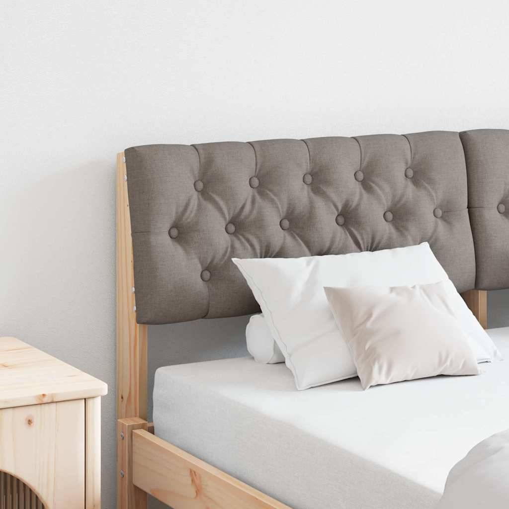 vidaXL Gepolstertes Kopfteil Taupe 150 cm Massives Kiefernholz