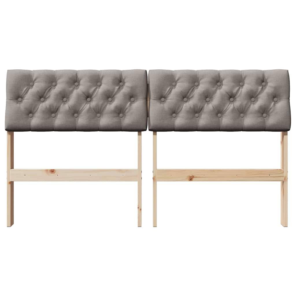 vidaXL Gepolstertes Kopfteil Taupe 150 cm Massives Kiefernholz