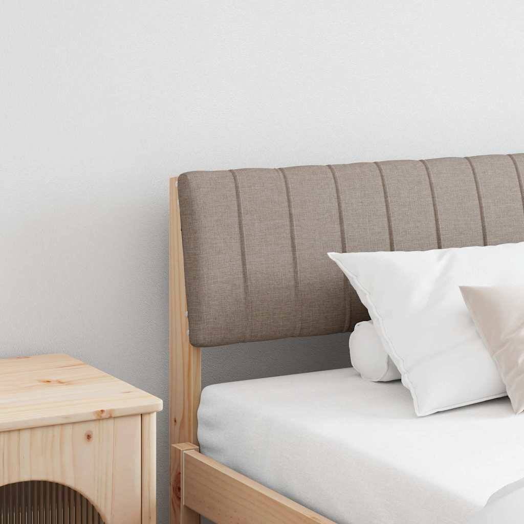 vidaXL Gepolstertes Kopfteil Taupe 200 cm Massives Kiefernholz