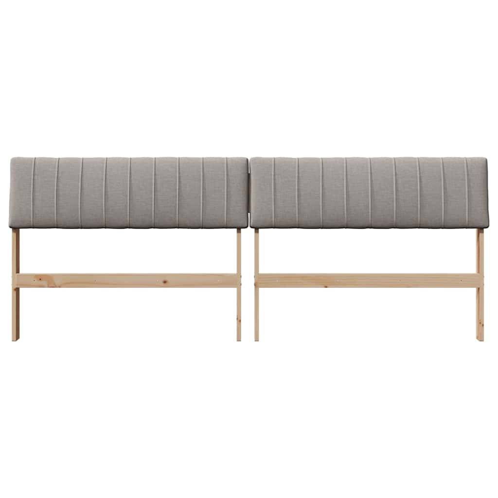 vidaXL Gepolstertes Kopfteil Taupe 200 cm Massives Kiefernholz
