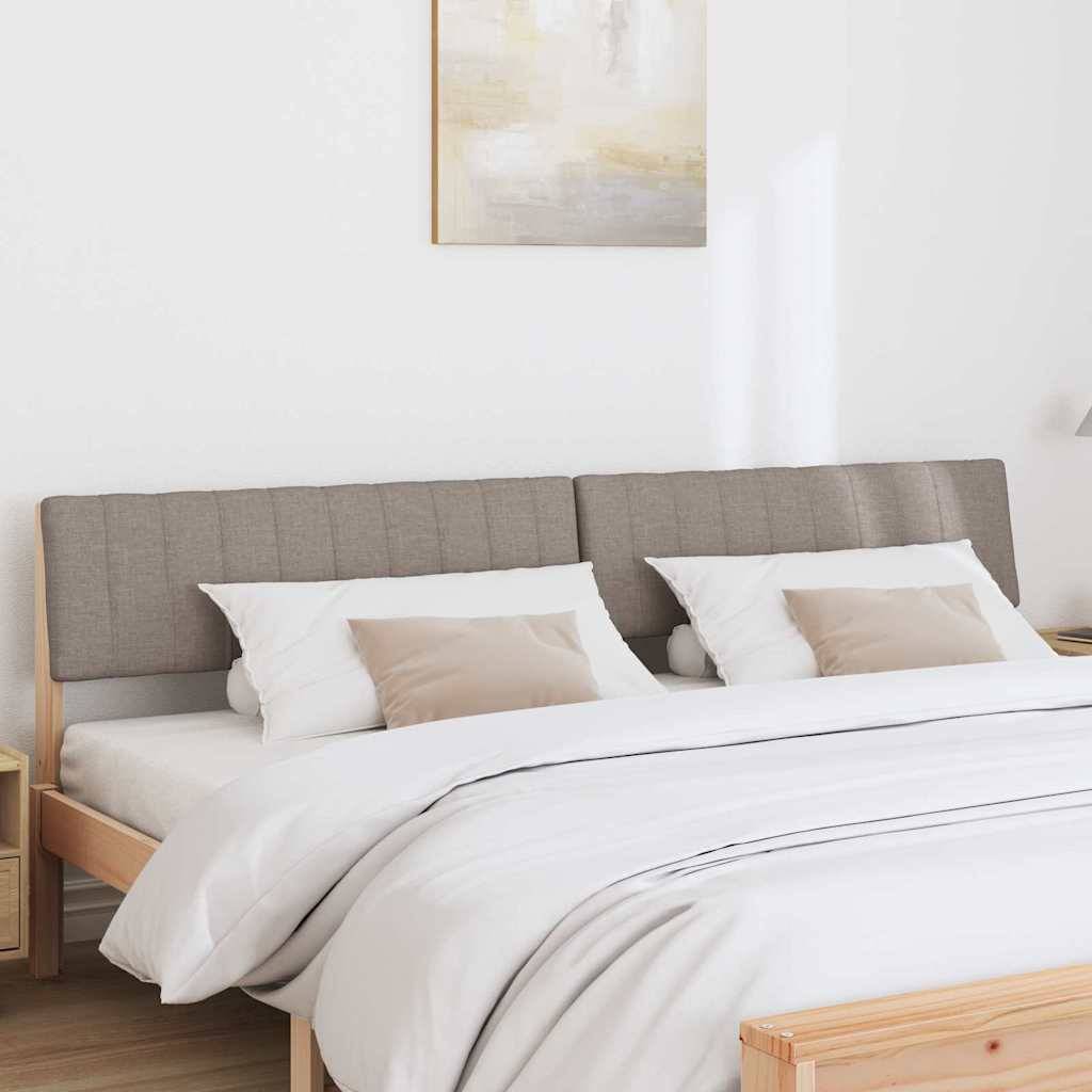vidaXL Gepolstertes Kopfteil Taupe 200 cm Massives Kiefernholz