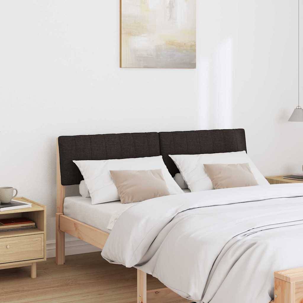 vidaXL Gepolstertes Kopfteil Schwarz 140 cm Massives Kiefernholz