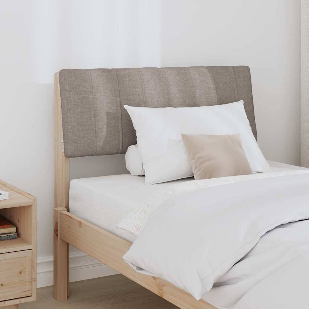 vidaXL Gepolstertes Kopfteil Taupe 80 cm Massives Kiefernholz