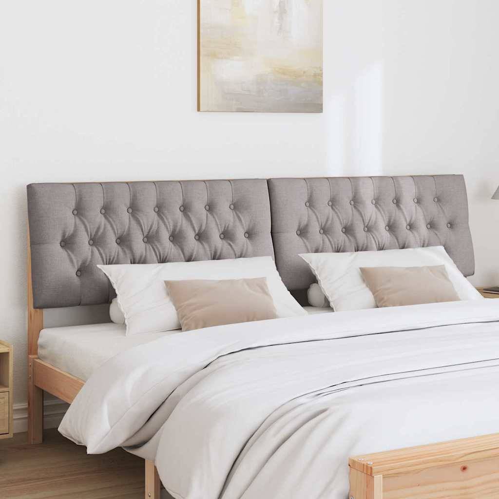 vidaXL Gepolstertes Kopfteil Taupe 200 cm Massives Kiefernholz