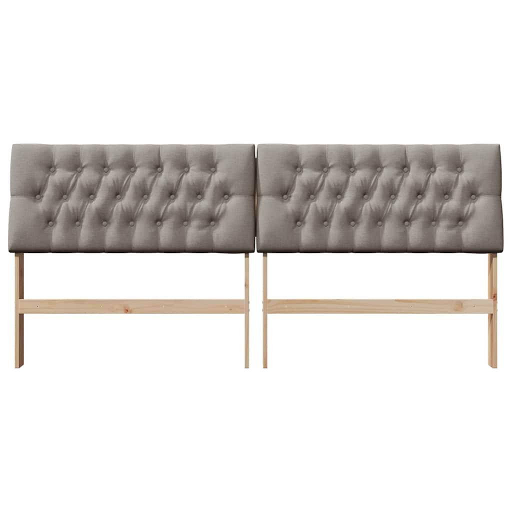 vidaXL Gepolstertes Kopfteil Taupe 200 cm Massives Kiefernholz