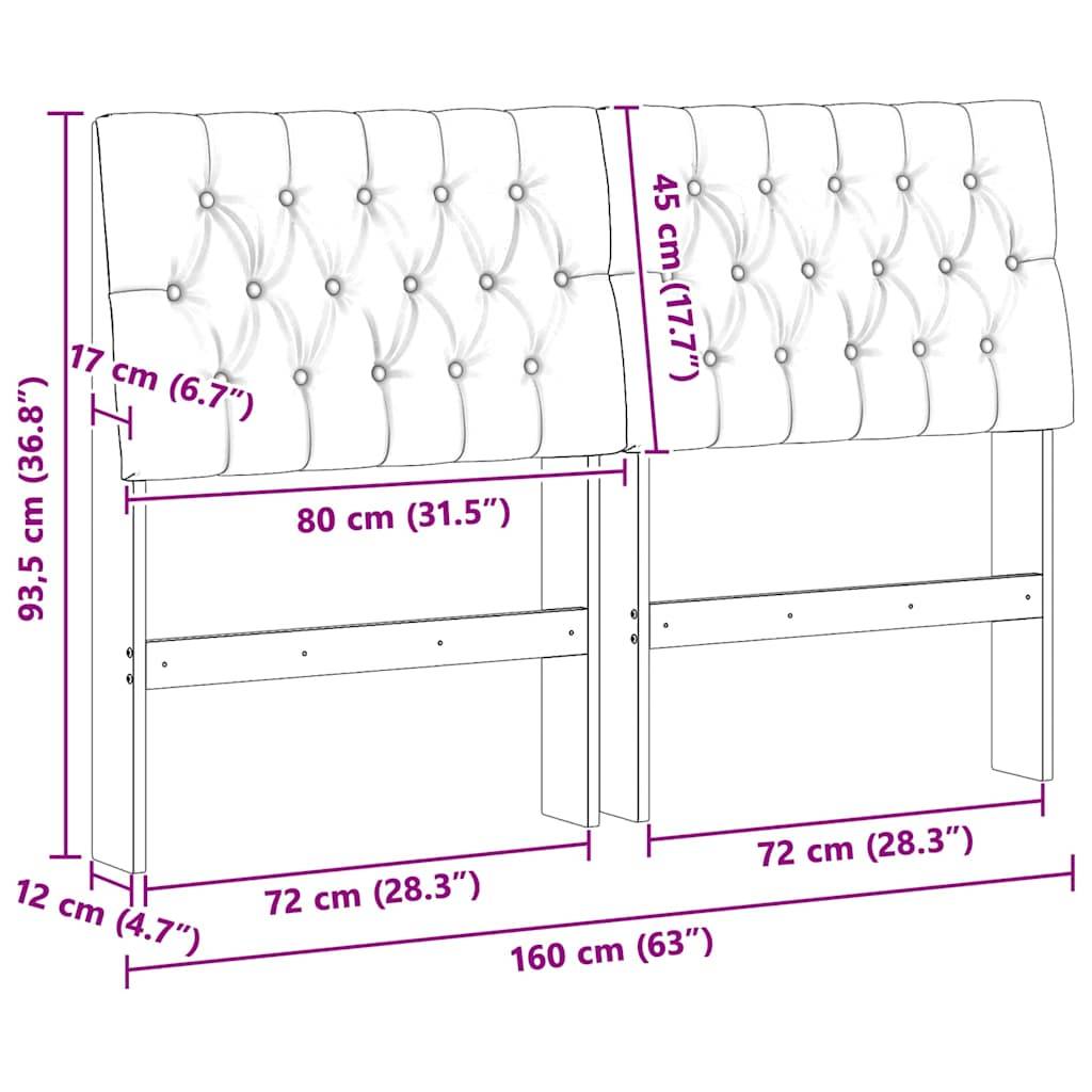 vidaXL Gepolstertes Kopfteil Hellgrau 160 cm Massives Kiefernholz