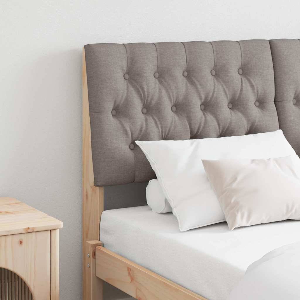 vidaXL Gepolstertes Kopfteil Taupe 135 cm Massives Kiefernholz