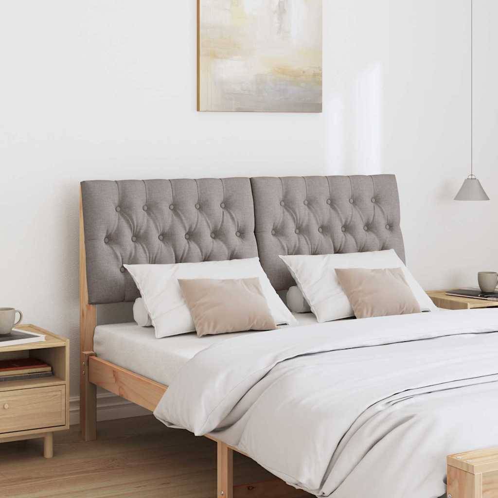 vidaXL Gepolstertes Kopfteil Taupe 135 cm Massives Kiefernholz