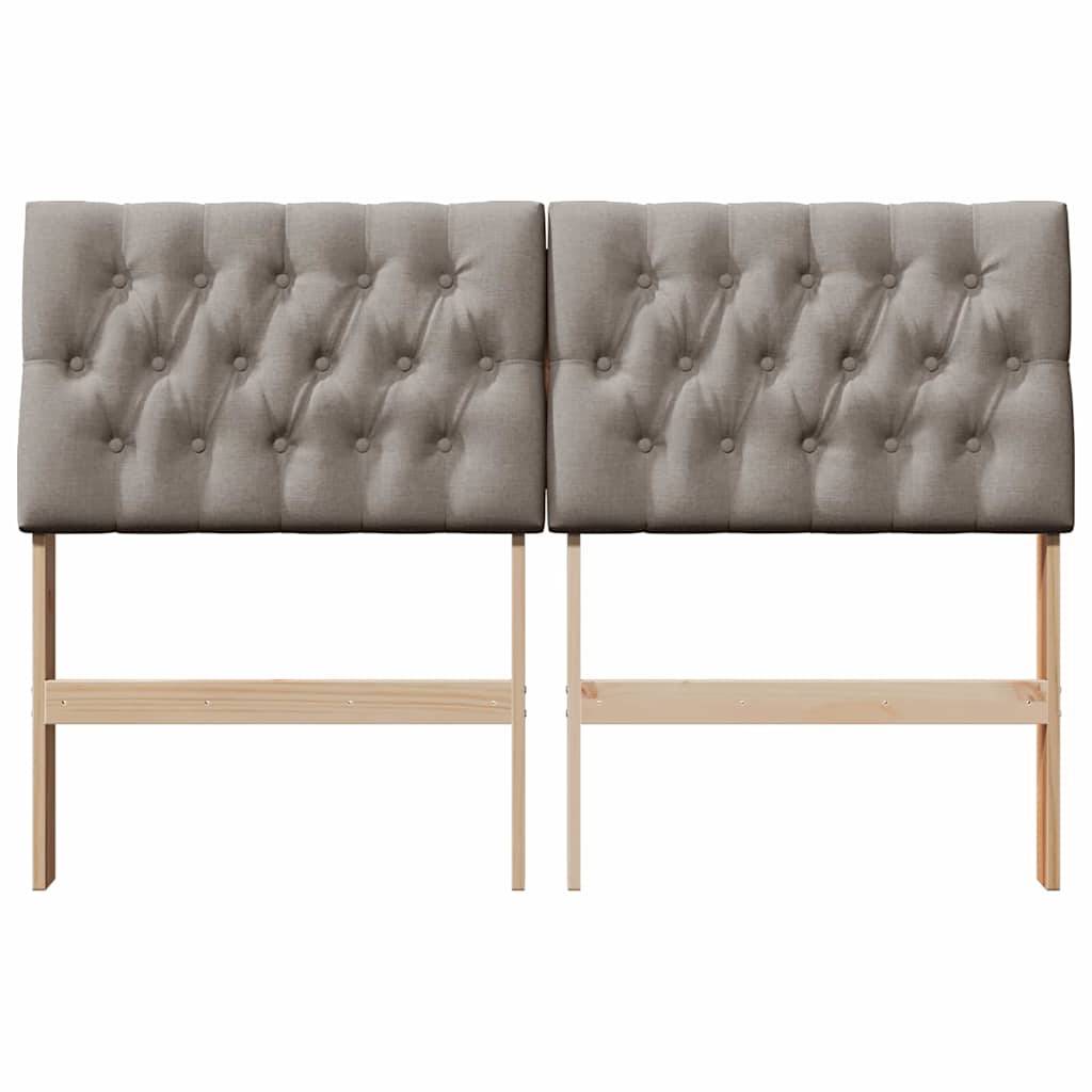 vidaXL Gepolstertes Kopfteil Taupe 135 cm Massives Kiefernholz