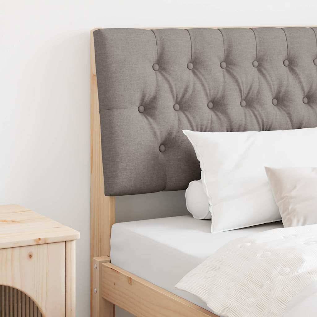 vidaXL Gepolstertes Kopfteil Taupe 100 cm Massives Kiefernholz