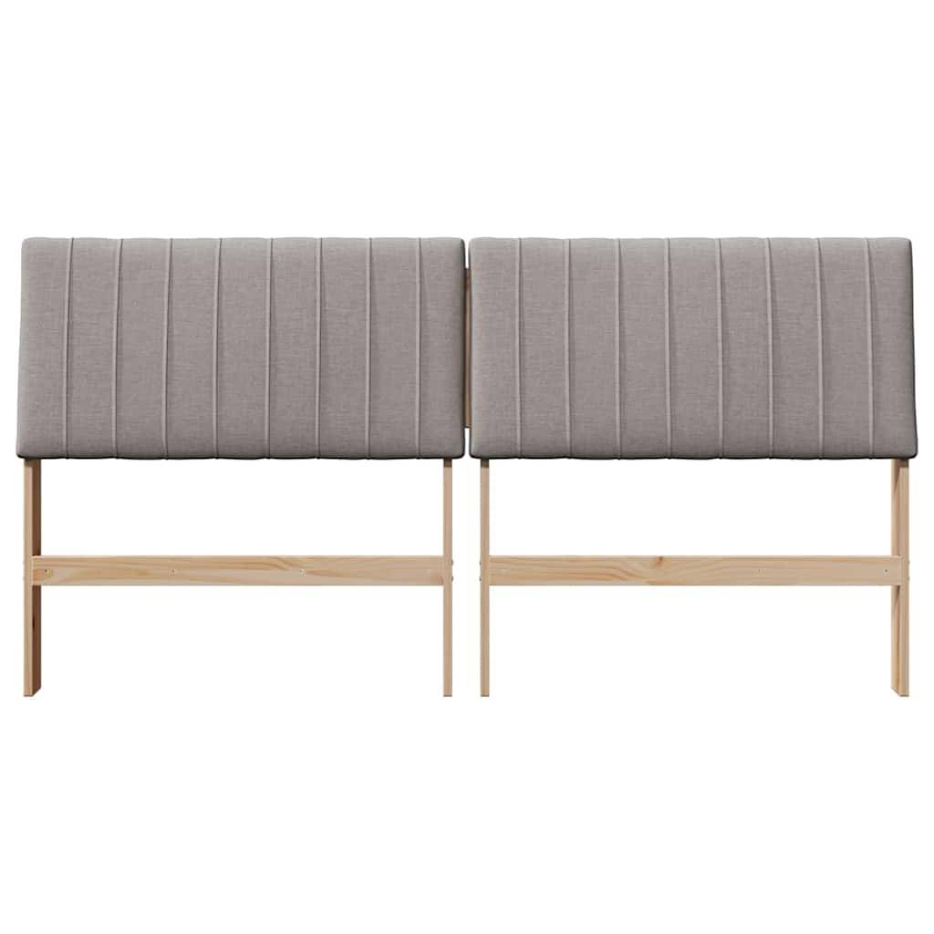 vidaXL Gepolstertes Kopfteil Taupe 180 cm Massives Kiefernholz