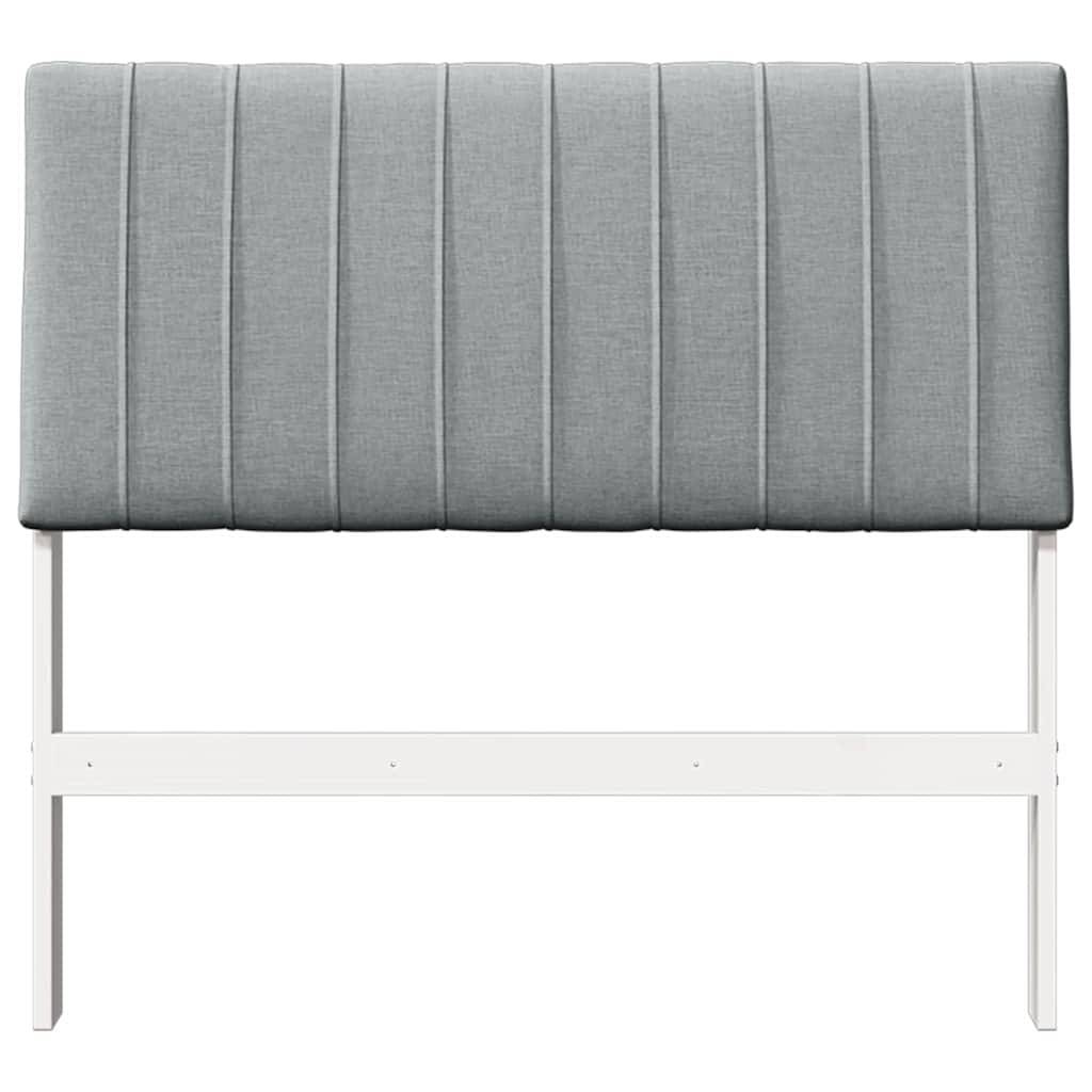 vidaXL Gepolstertes Kopfteil Hellgrau 100 cm Massives Kiefernholz