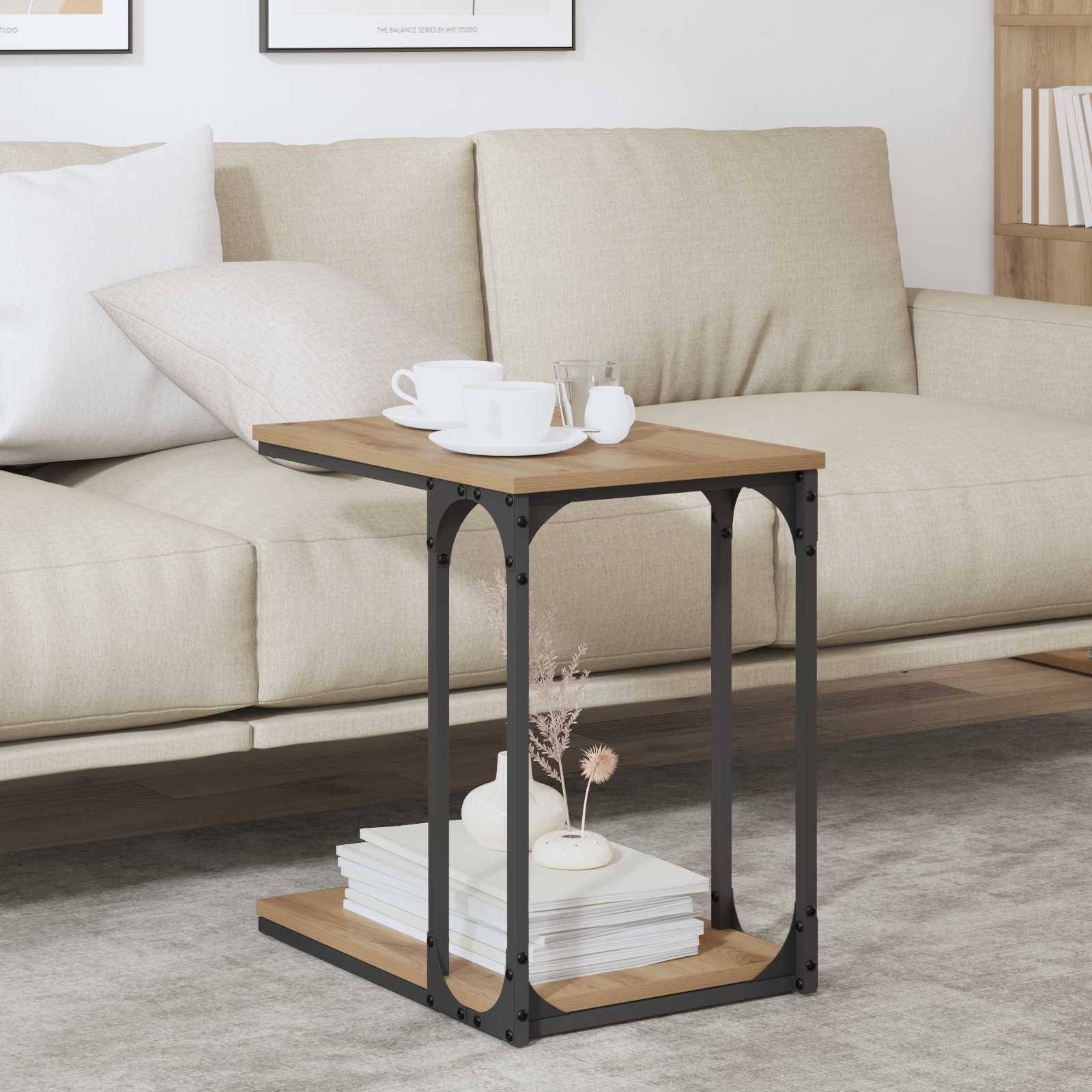 vidaXL Beistelltisch Artisan-Eiche 50 x 35 x 52 cm Holzwerkstoff