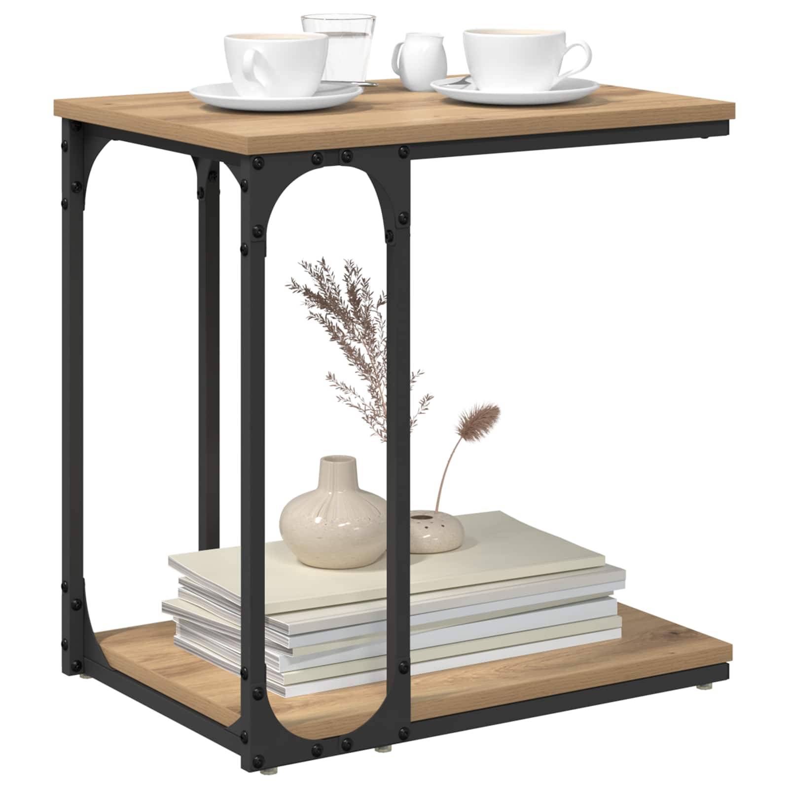 vidaXL Beistelltisch Artisan-Eiche 50 x 35 x 52 cm Holzwerkstoff