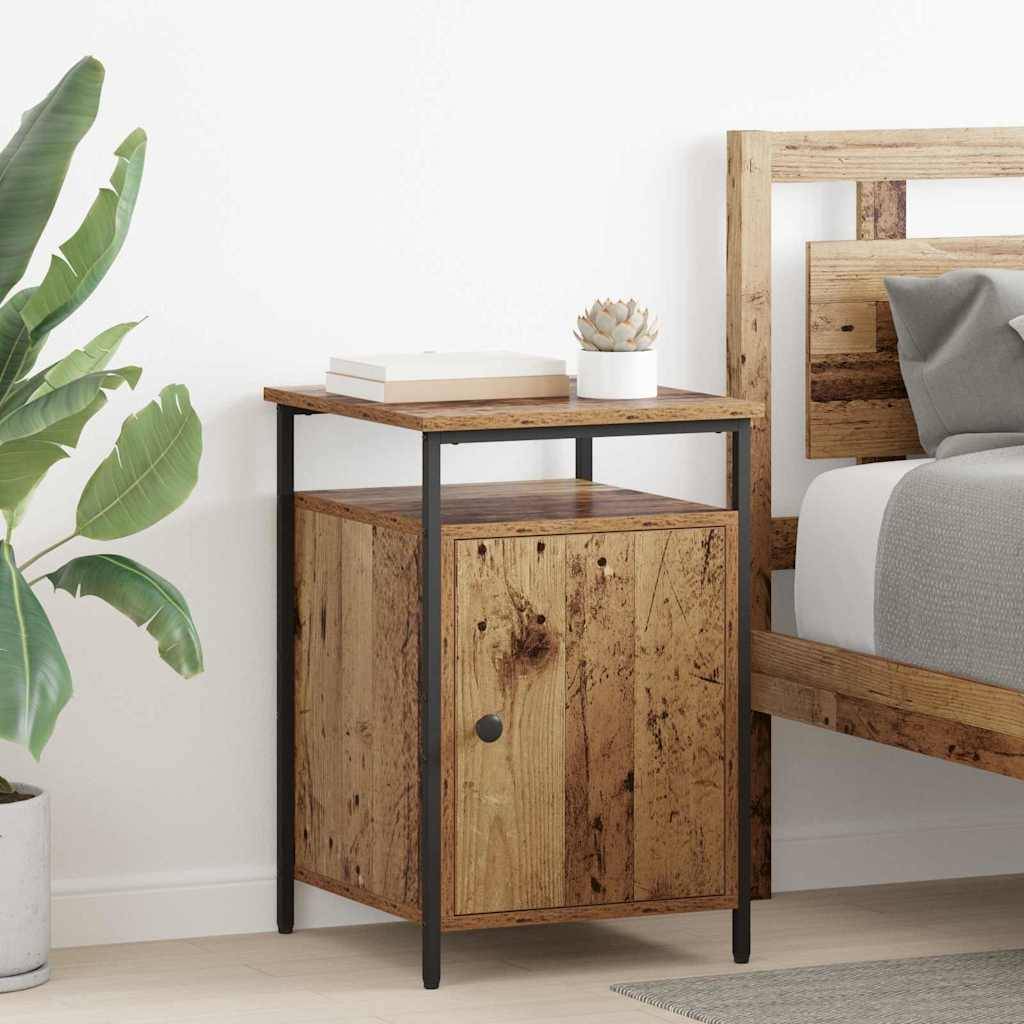 vidaXL Nachttisch 2 pcs Altholz 40 x 42 x 60cm Holzwerkstoff