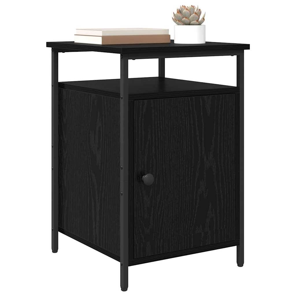 vidaXL Nachttisch 2 pcs Schwarz Eichen-Optik 40 x 42 x 60cm