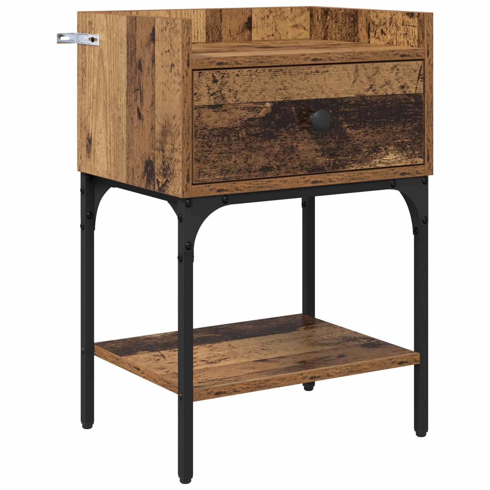 vidaXL Nachttisch mit Schubladen Altholz 40 x 29 x 60 cm Holzwerkstoff