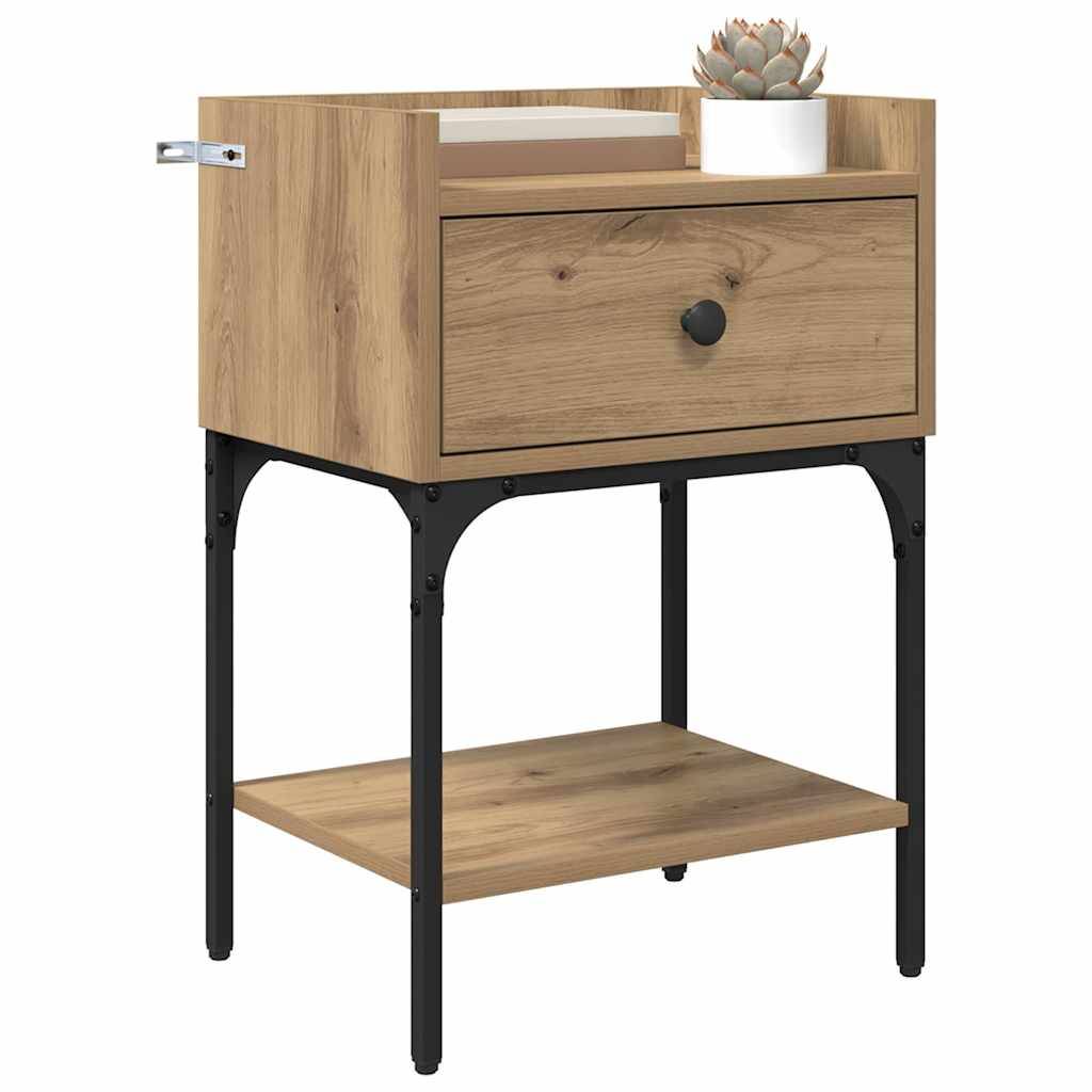 vidaXL Nachttisch 2 pcs Artisan-Eiche 40 x 29 x 60 cm Holzwerkstoff