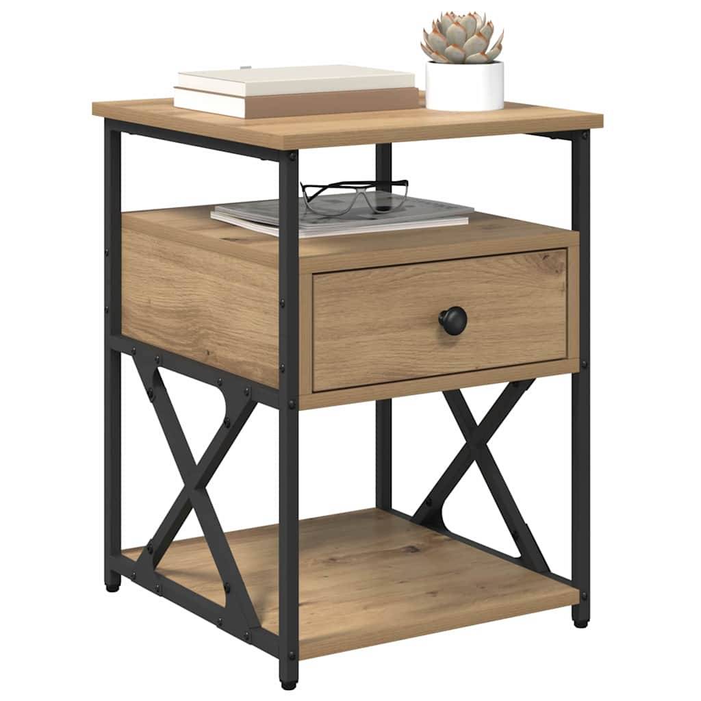 vidaXL Nachttisch 2 pcs Artisan-Eiche 40 x 42 x 55 cm Holzwerkstoff