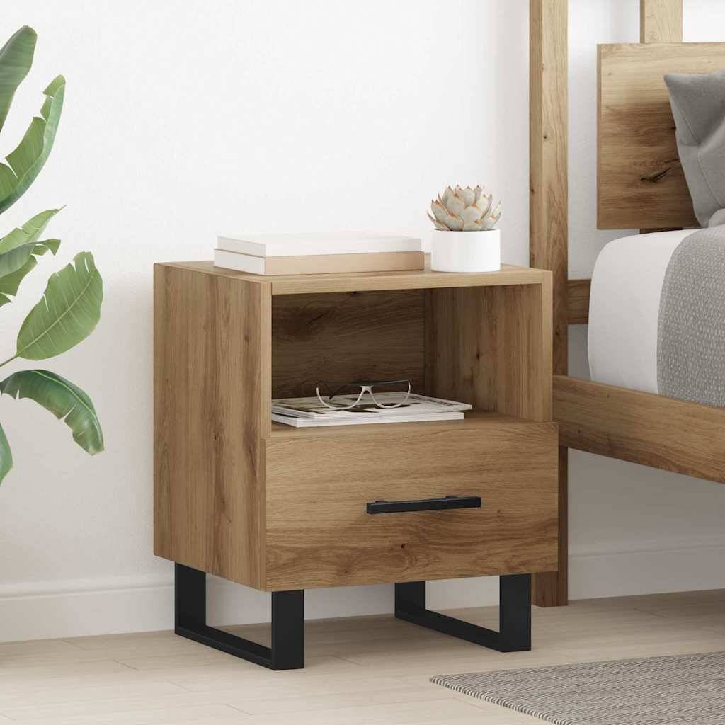 vidaXL Nachttisch Artisan-Eiche 40 x 35 x 47,5 cm Holzwerkstoff