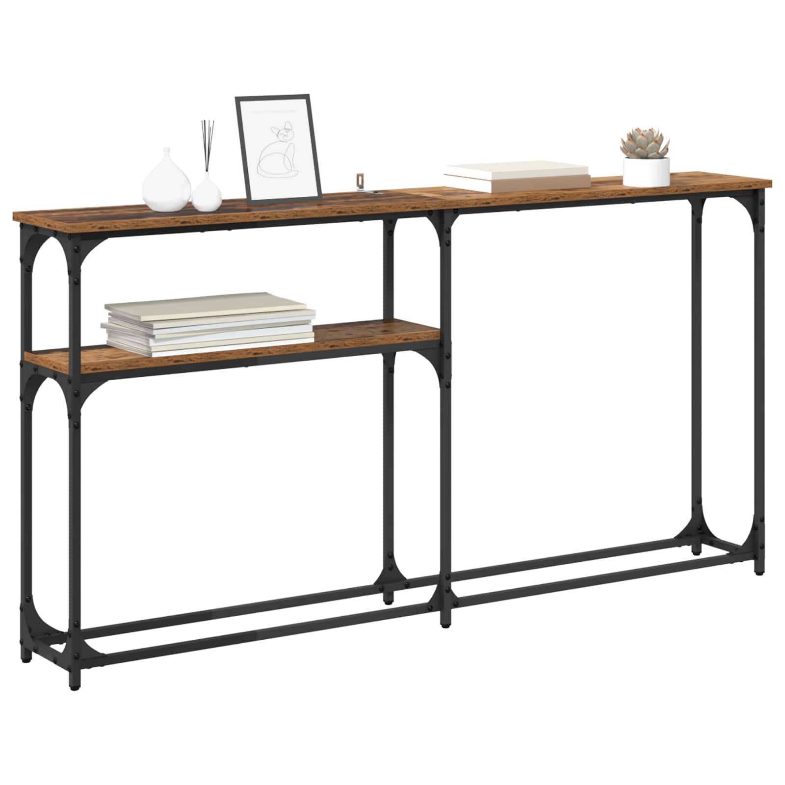 vidaXL Konsolentisch Altholz 145x22.5x75cm Holzwerkstoff