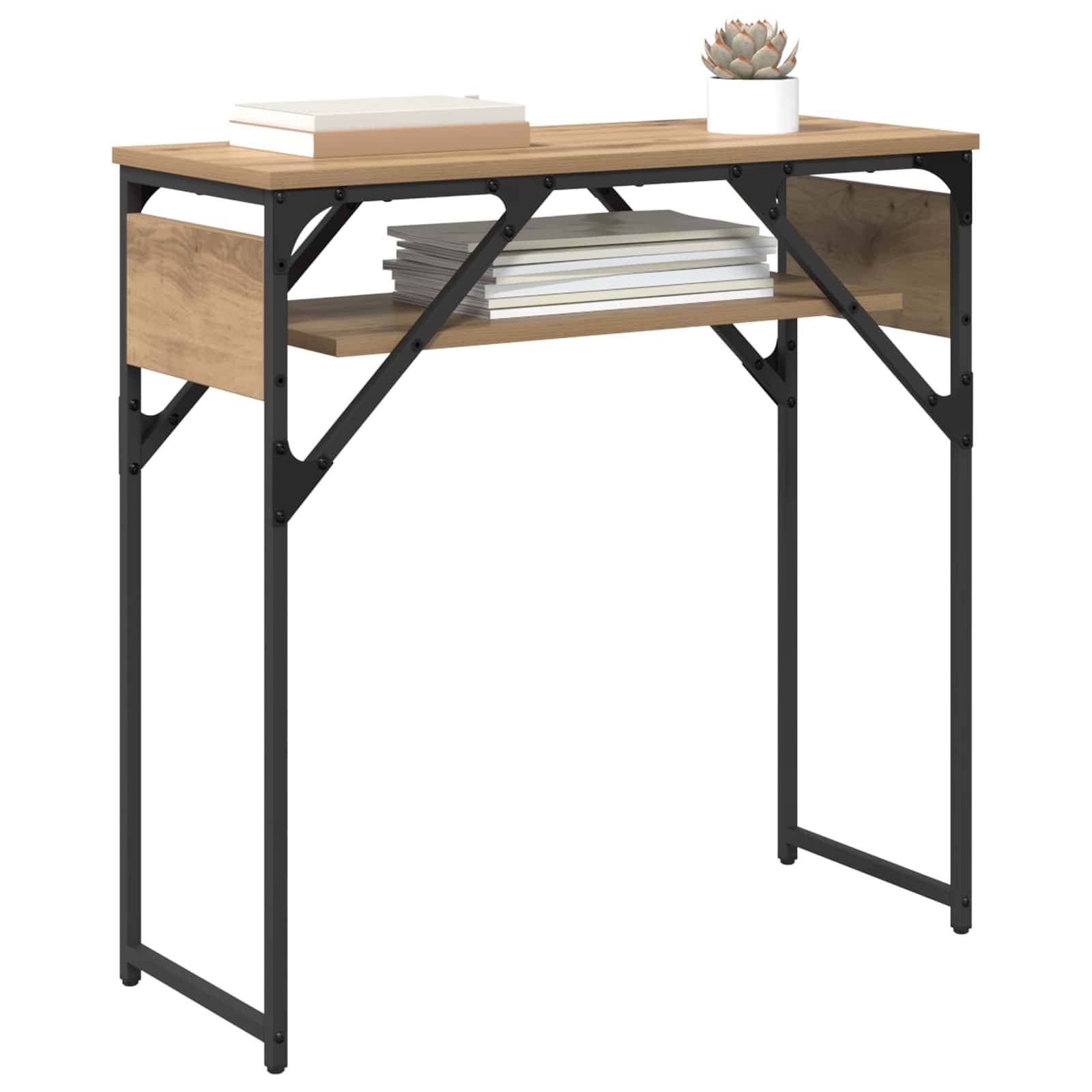 vidaXL Konsolentisch Artisan-Eiche Holzwerkstoff 75x30x75cm