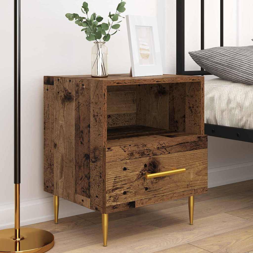 vidaXL Nachttisch 2 pcs Altholz 40 x 35 x 47,5 cm Holzwerkstoff