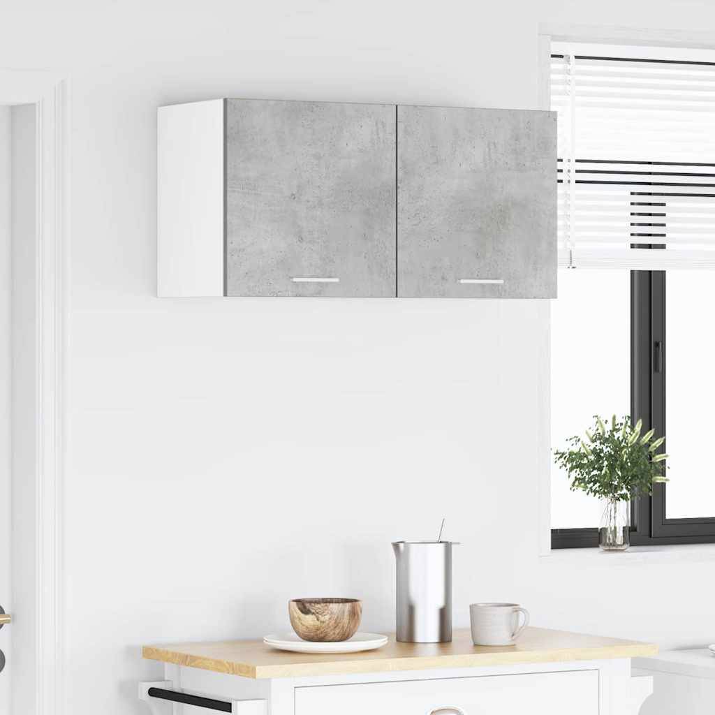 vidaXL Hängeschrank Betongrau und Weiß 40 x 31 x 40 cm Holzwerkstoff