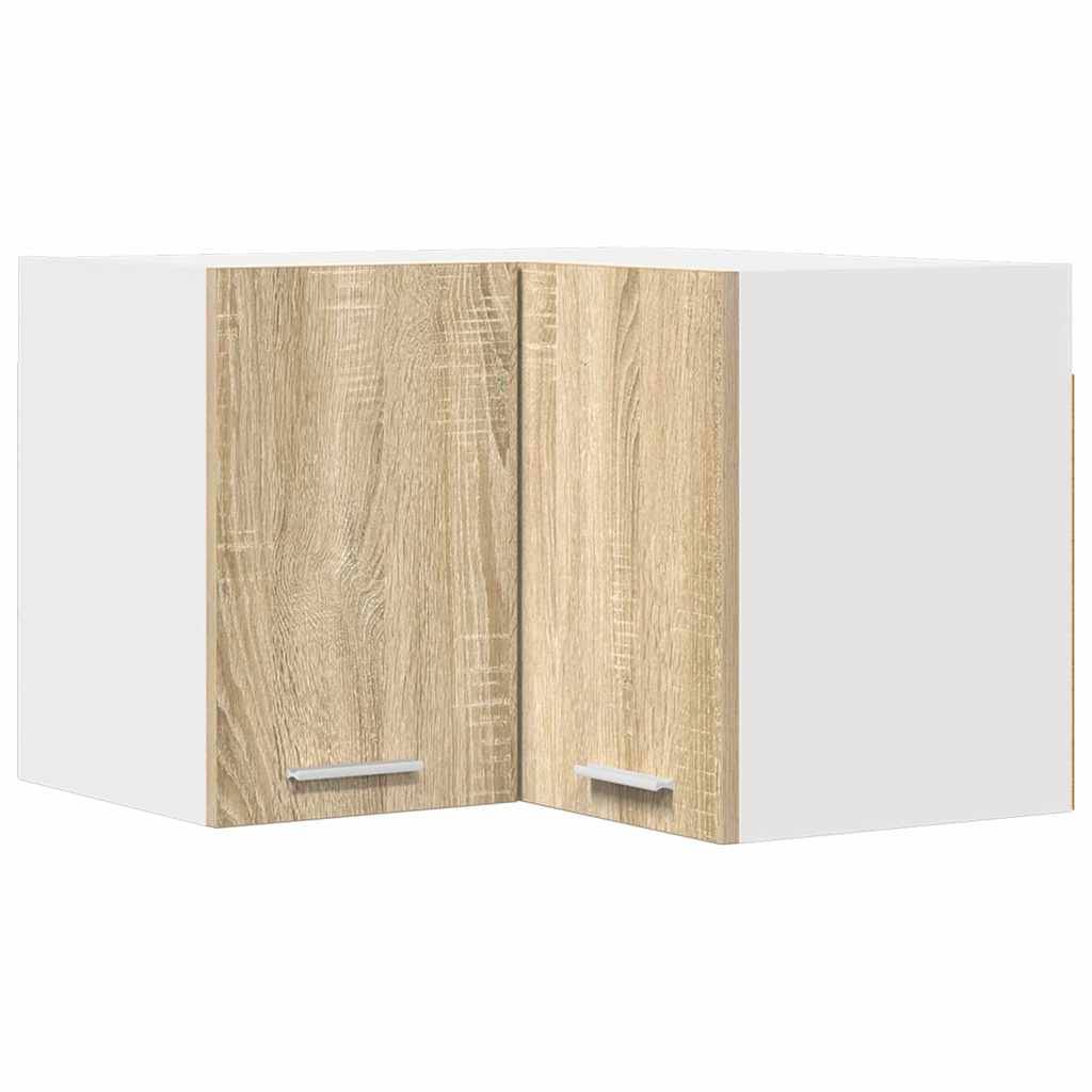 vidaXL Hängeschrank Sonoma-Eiche und Weiß 57 x 57 x 40 cm