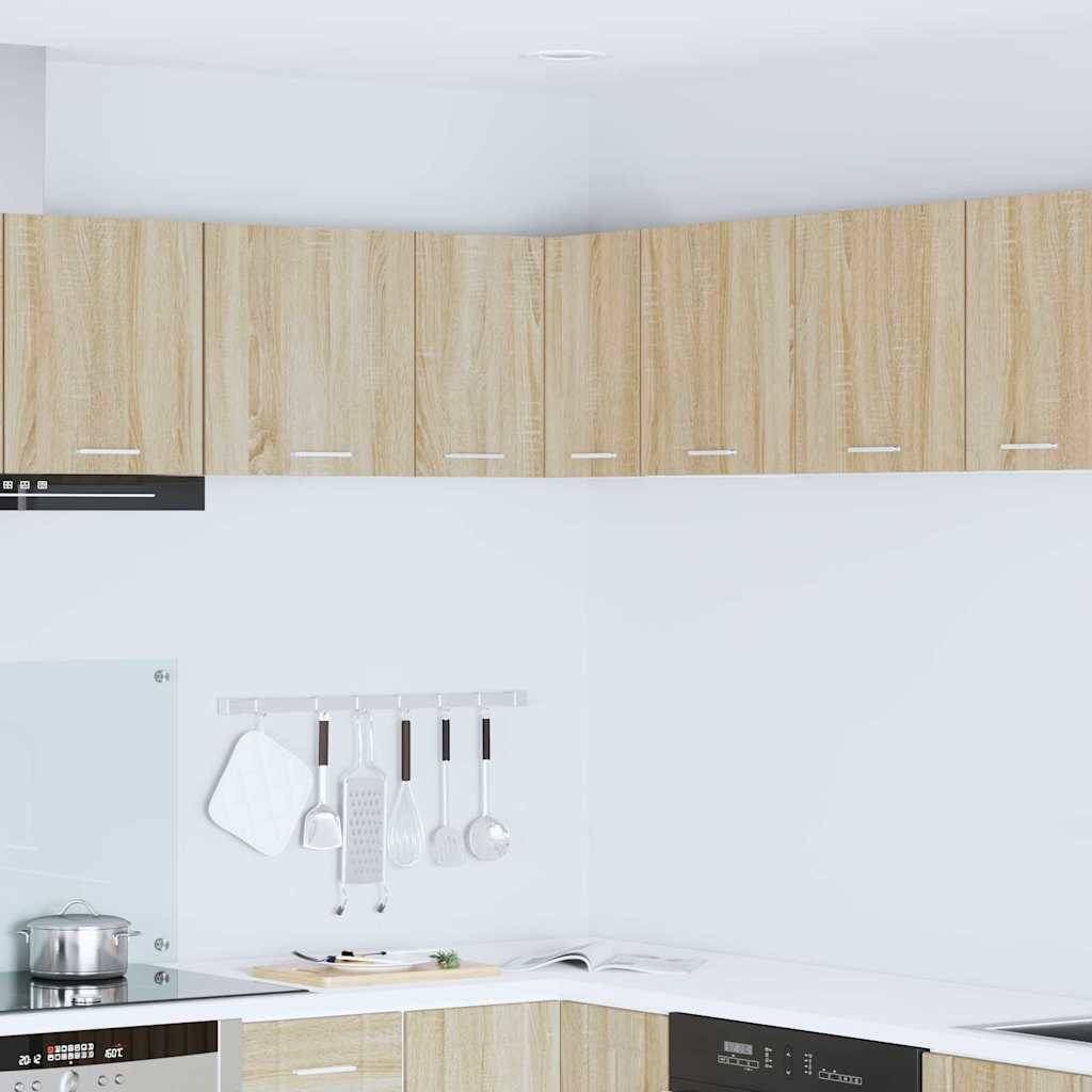 vidaXL Hängeschrank Sonoma-Eiche und Weiß 57 x 57 x 40 cm