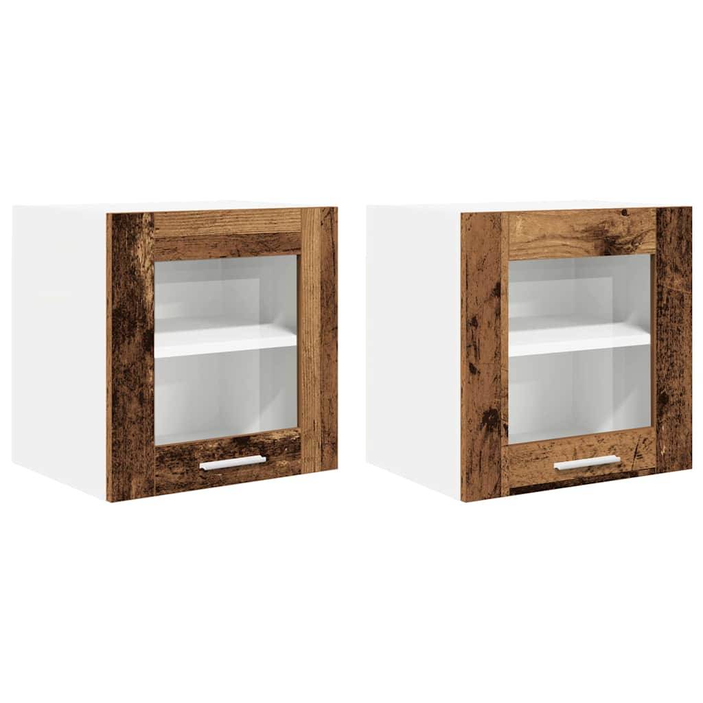 vidaXL Hängeschrank 2 pcs Altholz 40 x 31 x 40 cm Holzwerkstoff