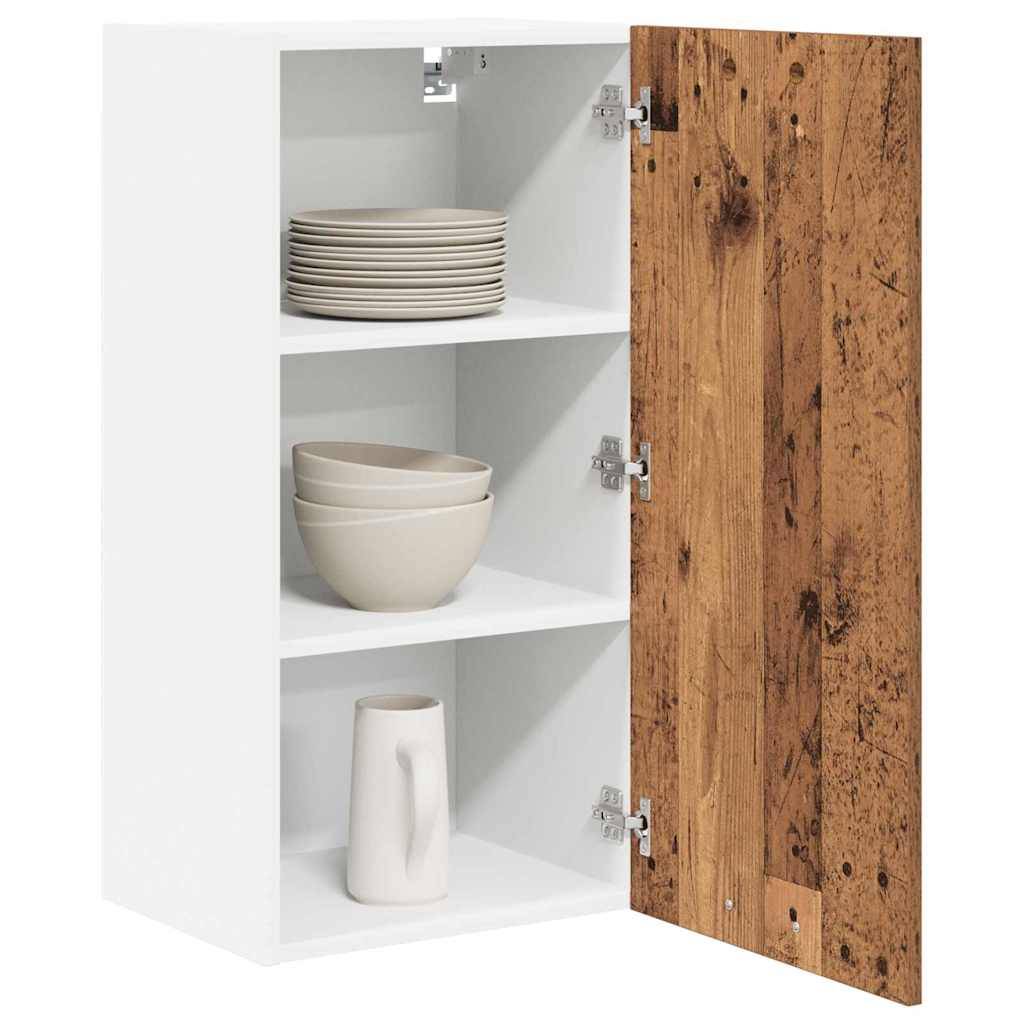 vidaXL Hängeschrank Altes Holz und Weiß 40 x 31 x 80 cm Holzwerkstoff