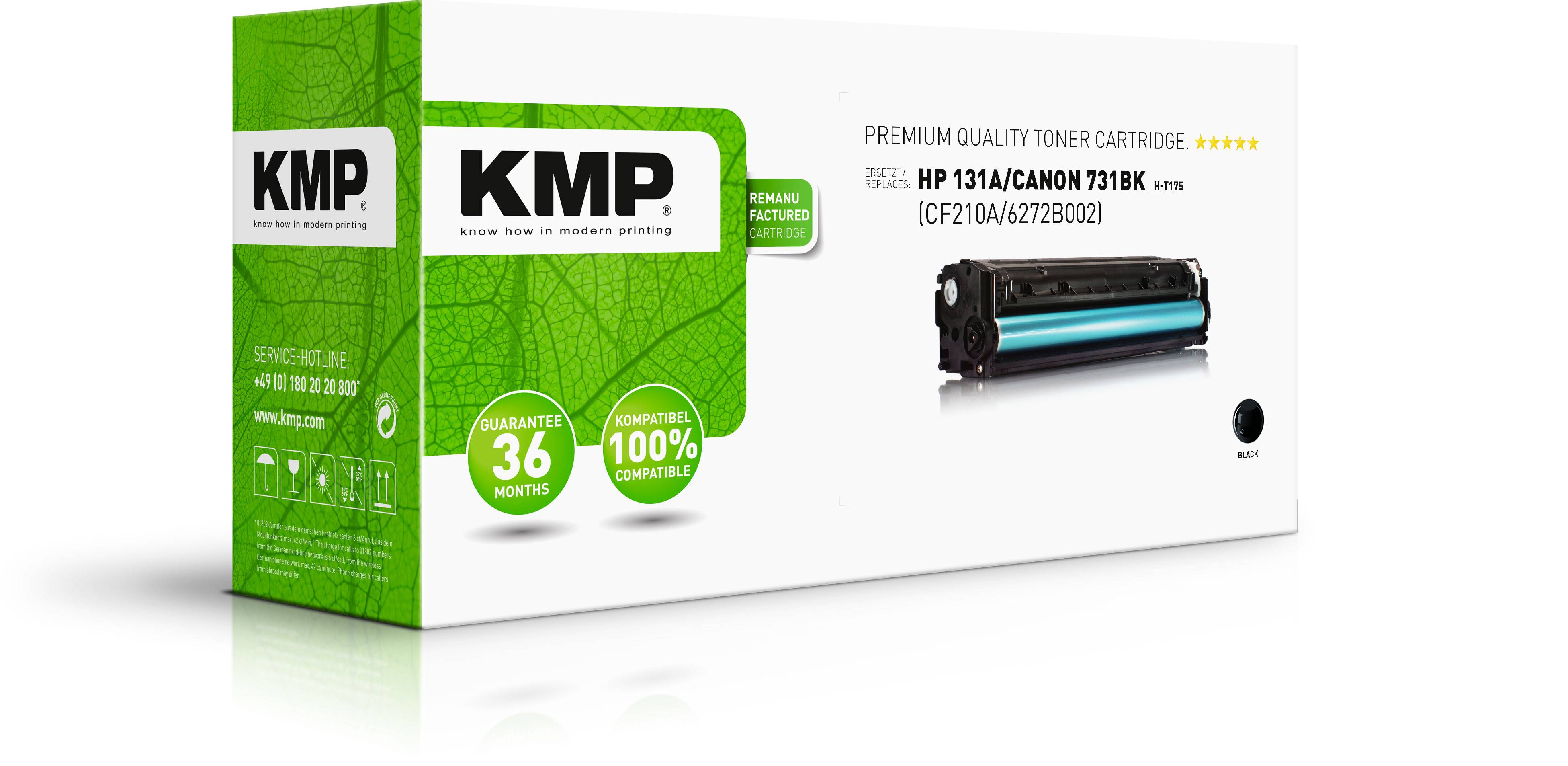 KMP Toner HP CF210A black 1600 S. H-T175 remanufactured Multimedia-Technik HP