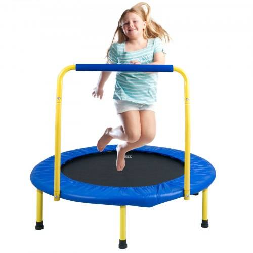 VEVOR Trampolin Gartentrampolin 810x920x920 mm, Klappabrer Trampolin Mini 60 kg Gewichtstragfähigkeit Fitness Trampolin, Kindertrampolin Kleinkind