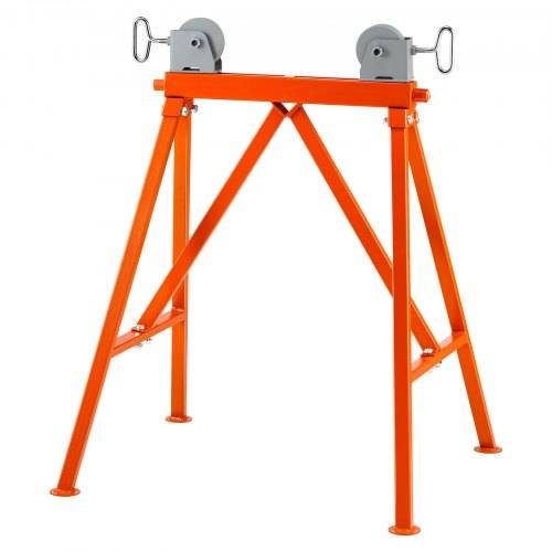 VEVOR Rollenständer mit Rollenkopf 1134 kg Tragfähigkeit Rollenbock #45 Stahl Rollbock 5 bis 91 cm Unterstellbock Arbeitsbock Montagebock Geeignet