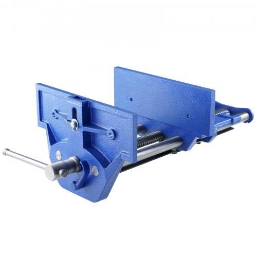 VEVOR Schraubstock für Holzarbeiten 110mm Spanntiefe 335mm _ffnungsbreite Parallelschraubstock aus Gusseisen pulverbeschichtet 11KN Spannkraft Φ15-7