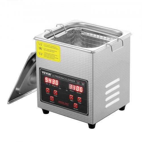 VEVOR Ultraschallreiniger Ultraschall Edelstahl-Reinigungsgerät 150 W, 2 L Ultraschallreinigungsgerät mit digitaler Anzeige 0-30 Min, Reinigung Ultr