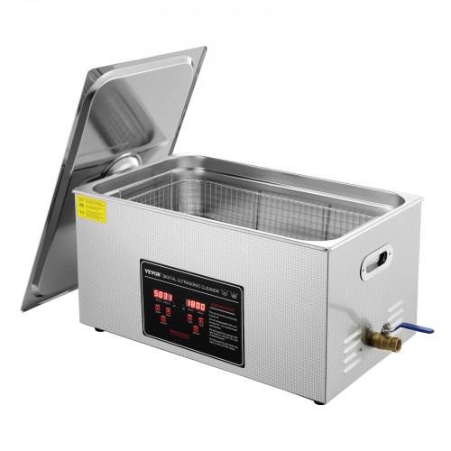 VEVOR Ultraschallreiniger Ultraschall Edelstahl-Reinigungsgerät 480 W, 22 L Ultraschallreinigungsgerät mit Digitaler Anzeige 0-30 Min, Reinigung Ult