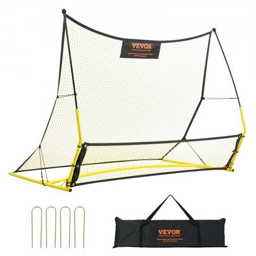 VEVOR 2 in 1 Fu_ball Rebound Doppelte Netze Tragbares Prellwand Fu_ball 25,4 x 25,4mm, Rebounder Fu_ball Eisenrohr & PE-Netz Kinder & Jugendliche