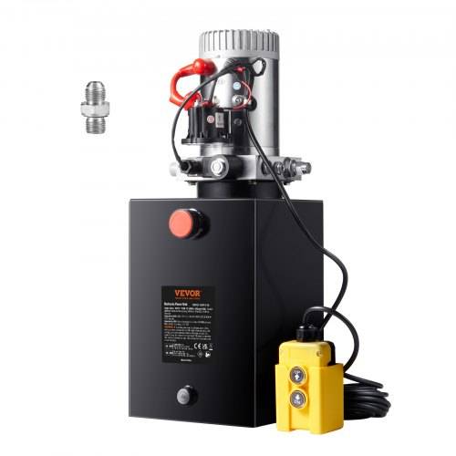 VEVOR Hydraulikpumpe Hydraulikaggregat 12 V Hydraulikaggregat 1600 W, Einfachwirkende Hydraulikpumpe Hydraulic Power Pack, 5 Gal Tank Hand Pump