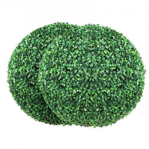 VEVOR 2x Buchsbaumkugel Künstlich _50,8cm Garten Deko Buchsbaum Kugel künstlich Buchskugel Kunstpflanze aus PE, Holz, PP inkl. 2 Stk. Dekorative LED