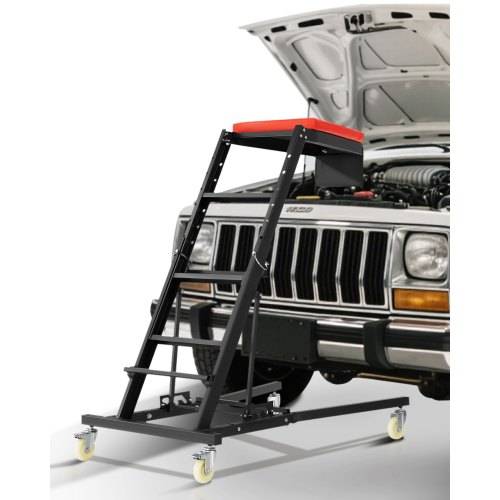 VEVOR Topside Creepers mit 4 Drehbaren Rädern, 1219_1930 mm Höhenverstellbare Car Topside Engine Creeper Reparaturplatte für die Automatische Notfa