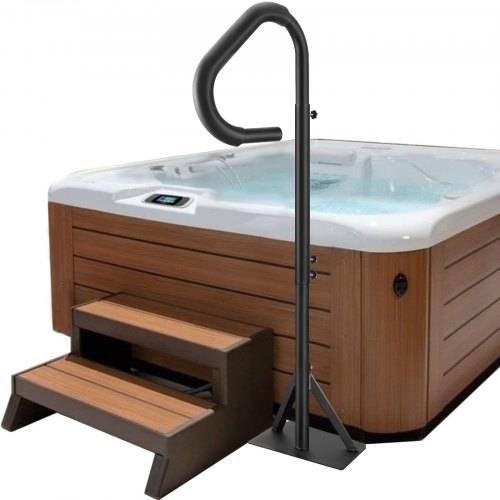 VEVOR Whirlpool Handlauf 272kg Tragfähigkeit Spa-Geländer aus Aluminiumlegierung Pool Handlauf Höhenverstellbar von 122,92 bis 160cm Haltegriff Ein
