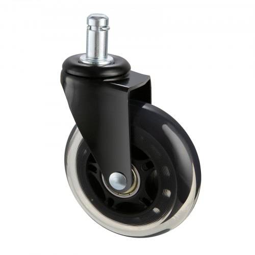 VEVOR Bürostuhl Rollen(5er Set) _76,2MM Ersatz-Hartbodenrollen aus Polyurethan Schreibtischstuhl Rollen 59kg Tragfähigkeit Drehstuhlrollen Ideal fü