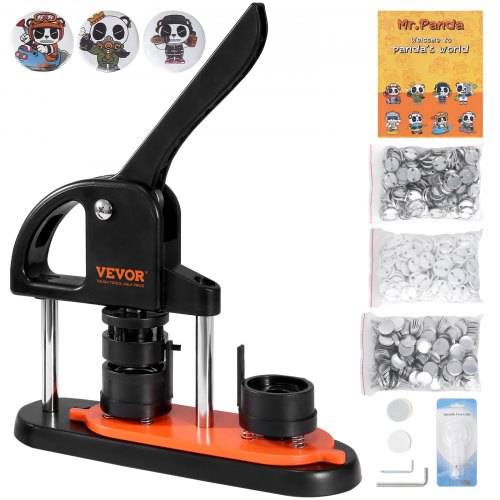 VEVOR Buttonmaschine Knopfmachermaschine 32mm 500 Stk. Badge Punch Press, Buttonpresse, DIY Badge Press Machine Button Badge Maker für