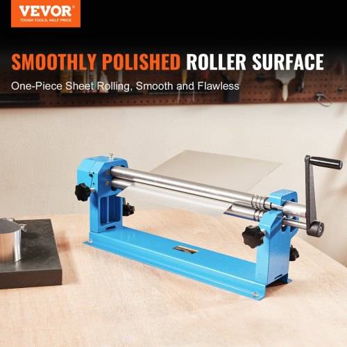 VEVOR Rundbiegemaschine 890x230x305 mm, Rundbiegegerät 610 mm Formbreite, Blechbiegemaschine, mit 2 abnehmbaren Rollen für kohlenstoffarmes Stahl-Ku