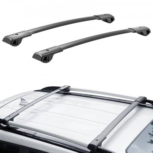 VEVOR Dachträger-Querstangen, Passend für Subaru Forester 2014_2021, mit erhöhten Seitenschienen, 90,7 kg Tragfähigkeit, Aluminium-Querstangen mit