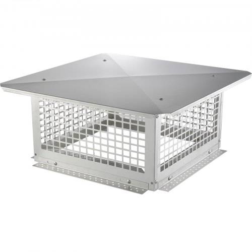 VEVOR Schornsteinabdeckung Edelstahl 304 Kaminhaube 582x582x245mm Kaminabdeckung Vogelschutz Regenhaube Schornsteinhaube 2 Installationsmethode