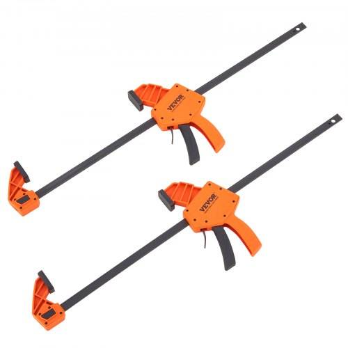 VEVOR 2 x Einhandzwinge 609,6mm Backenöffnung Schnellspannzwinge 136kg Belastbarkeit Klemmzwinge Schraubzwinge Ideal zum Schneiden, Verbinden und